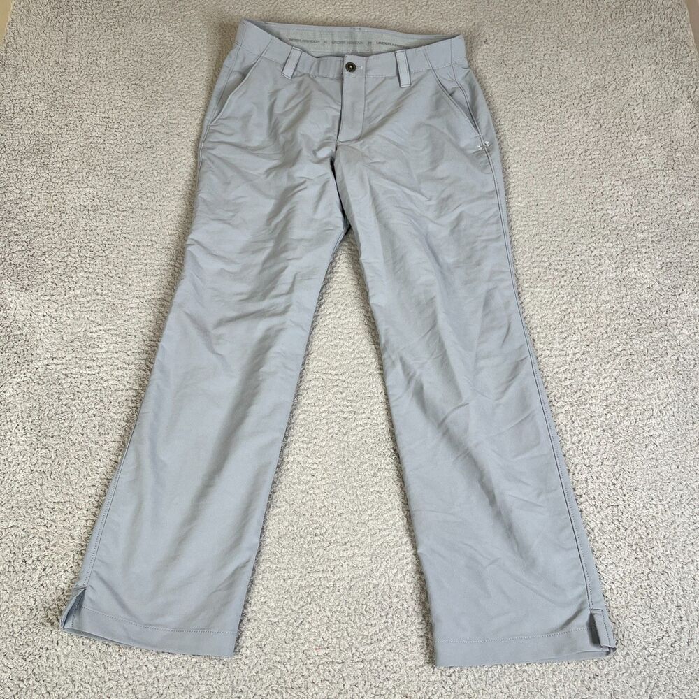 Under Armour Golf Pants Mens 32x30 Gray Match Play Straight Chino Performance